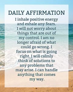 “daily affirmations- self talk”-8 x 10″ inspirational poster print. motivational wall art-ready to frame. ideal for home décor-office décor. program yourself to win the day! great gift for graduates.