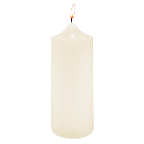 Super Z Outlet 3" x 9" Unscented Ivory Pillar Candle for Weddings, Home Decoration, Relaxation, Spa, Smokeless Cotton Wick. (1 Candle)