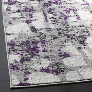 SAFAVIEH Skyler Collection 5'1" x 7'6" Grey / Purple SKY193R Modern Abstract Non-Shedding Living Room Bedroom Area Rug