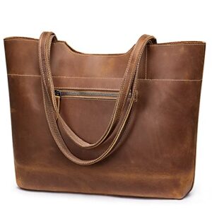 s-zone vintage genuine leather tote bag for women large handbag shoulder purse