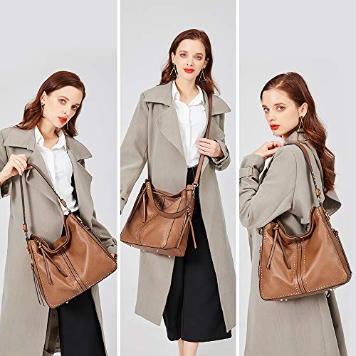 Montana West Hobo Bag for Women Large Vegan Leather Purses and Handbags Tote Bags Crossbody Shoulder Bag with Holster MWC-G1001BK