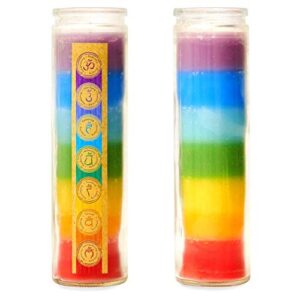 Chakra & Luck Premium Seven Chakras Layered Candle | 7 Chakras from Crown to Root | Perfect for Positive Energy, Meditation and Relaxation