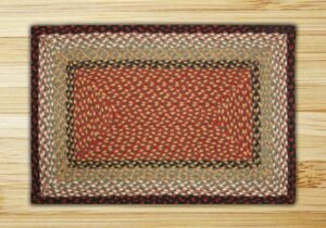 earth rugs rug, 5′ x 8′, burgundy/mustard