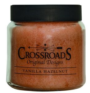 crossroads vanilla hazelnut jar candle, 16 oz