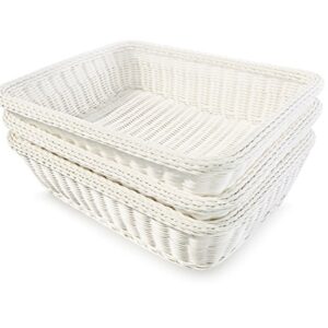 Colorbasket Rectangular Thick Trim Storage Basket, White