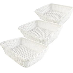 Colorbasket Rectangular Thick Trim Storage Basket, White