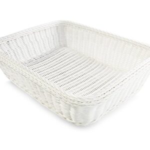 Colorbasket Rectangular Thick Trim Storage Basket, White