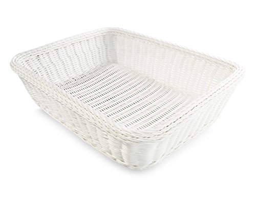 Colorbasket Rectangular Thick Trim Storage Basket, White