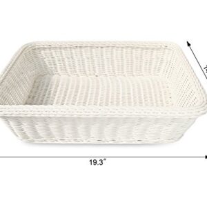 Colorbasket Rectangular Thick Trim Storage Basket, White