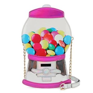 enjoinin gumball machine shaped handbag for women novelty crossbody bag cute cartoon girls’ shoulder bag