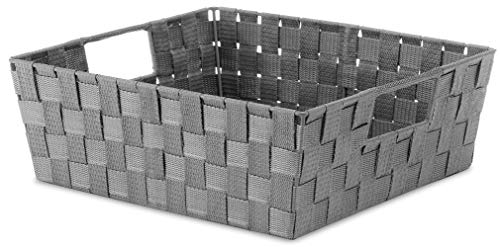 Whitmor INC 13x15x5 Gry Woven Tote, 13 by 15 by 5", Gray