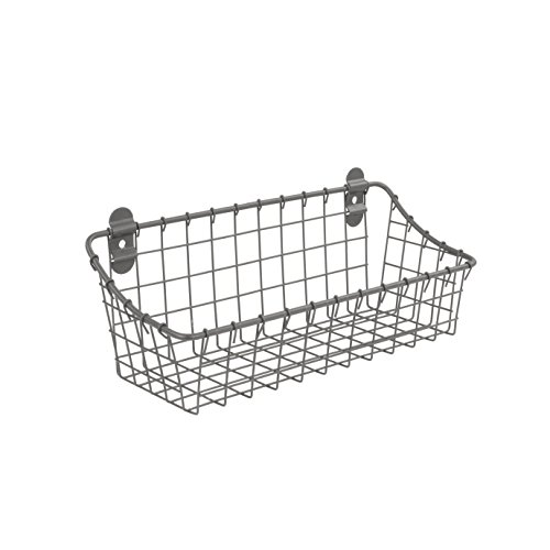 Spectrum Diversified Vintage Cabinet & Wall Mount Basket, Small, Industrial Gray