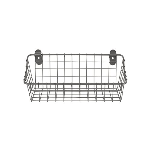 Spectrum Diversified Vintage Cabinet & Wall Mount Basket, Small, Industrial Gray