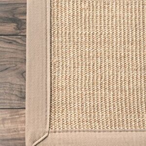 nuLOOM Orsay Machine Woven Sisal Area Rug, 8' x 10', Beige