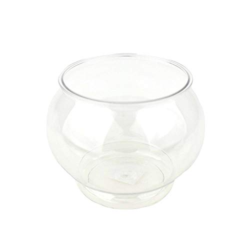 Homeford Plastic Fish Bowl Container, Clear, 4-1/2-Inch