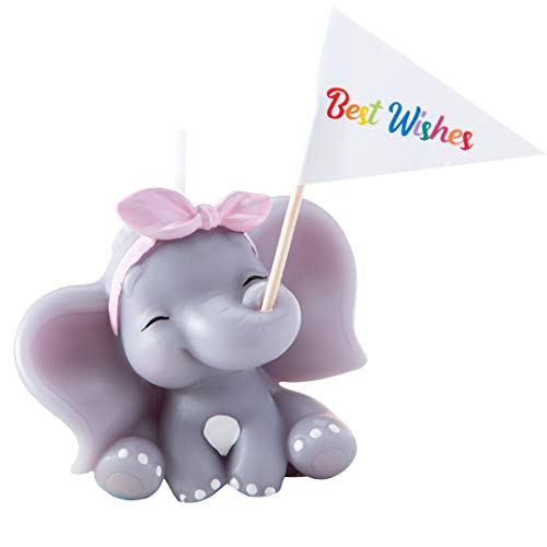 Cute Baby Elephant for Birthday Party Baby Shower and Wedding Favor (Baby Girl)