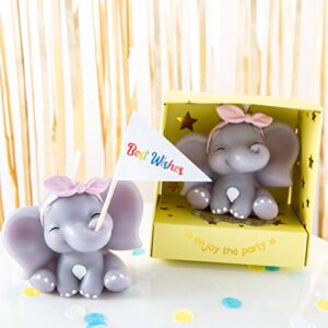 Cute Baby Elephant for Birthday Party Baby Shower and Wedding Favor (Baby Girl)