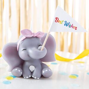 Cute Baby Elephant for Birthday Party Baby Shower and Wedding Favor (Baby Girl)