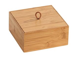 wenko terra m 23923100 bamboo storage box with lid 15 x 7 x 15 cm brown