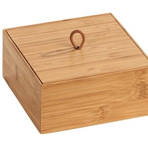 WENKO Terra M 23923100 Bamboo Storage Box with Lid 15 x 7 x 15 cm Brown