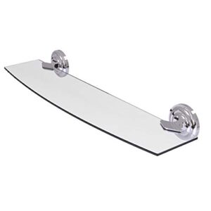 allied brass qn-33/24 que collection 24 inch glass shelf, polished chrome