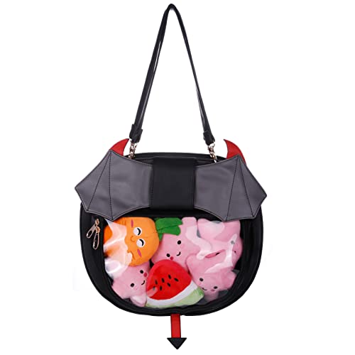 Ita Bag Heart Purse Kawaii Backpack Ita Bag Crossbody Clear Bag Devil Purse Bat Wings Bag Ita Heart Bag Kawaii Wallet Lolita Bag Kawaii Bag Transparent Backpacks Cute Bag Japanese School Bag Anime Bag