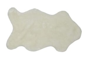 nouvelle legende faux fur sheepskin rug soft and stylish luxury single (20 in. x 36 in.) – white