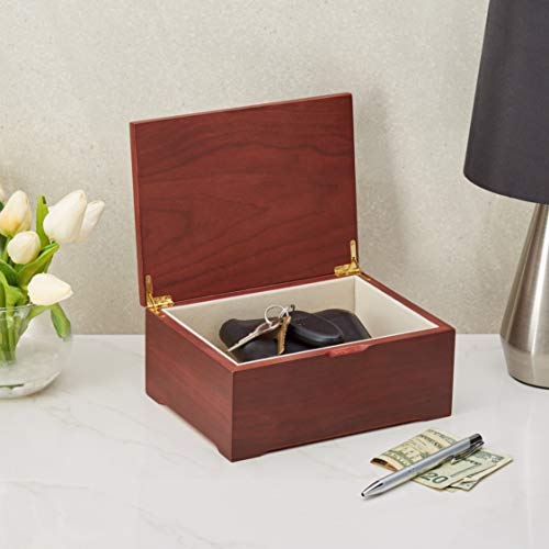 Wooden Keepsake Box for Milestone Occasions. Velvety Inner Lining. Perfect for Storing Keepsakes, Treasures and Memories. Perfect Gifts for Fathers, Best Friend, Brother, Friends, Birthday.