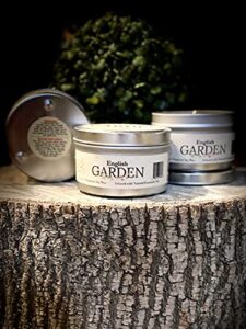 english garden – floral aromatherapy soy candle for stress relief, relaxation, anxiety, comfort & sleep- mixed scents of lilac, rose & jasmine-soy wax infused w/natural oils, made in the u.s.a.
