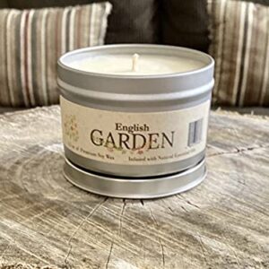 English Garden - Floral Aromatherapy Soy Candle for Stress Relief, Relaxation, Anxiety, Comfort & Sleep- Mixed Scents of Lilac, Rose & Jasmine-Soy Wax Infused w/Natural Oils, Made in The U.S.A.