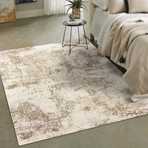 luxe weavers tower hill abstract beige 5×7 area rug