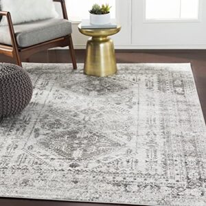 artistic weavers desta vintage oriental area rug, 5’3″ x 7’3″, charcoal