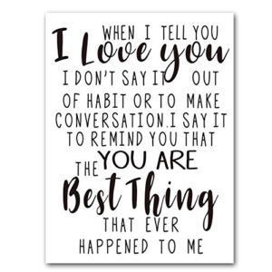 chditb unframed family romantic art painting marriage newlyweds poster inspirational lettering print,set of 1（12″ x16″ ） canvas couple bedroom wall art decor,great lovers gift for girls
