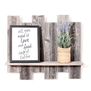 BarnwoodUSA | Farmhouse Staggered Wall Shelf - 100% Up-cycled Reclaimed Wood