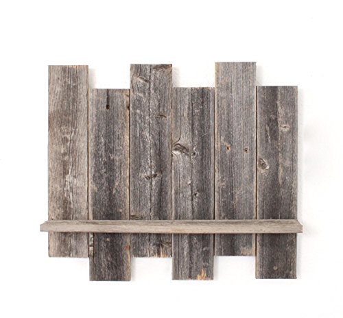 BarnwoodUSA | Farmhouse Staggered Wall Shelf - 100% Up-cycled Reclaimed Wood