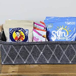 Bins & Things Felt Storage Bins Basket Set of 3 (S, M, L) Fabric Storage Organizing Baskets with Durable Handles - Home Storage Organizer Made with Thick Durable Felt Materials - Fabric Storage Basket