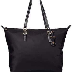 Tommy Hilfiger Women's Julia Tote Bag, Black Nylon