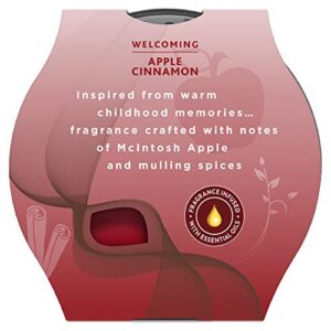 Glade Candle Apple Cinnamon, Fragrance Candle Infused With Essential Oils, Air Freshener Candle, 3-Wick Candle, 6.8 Oz