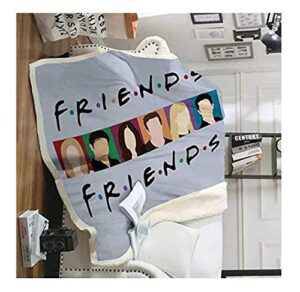 taiuicy friends tv show blanket flannel holiday fuzzy sofa clair bed office best friend throw blanket purple 59″w x 59″l