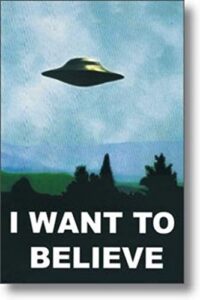 x-files poster ~ i want to believe ~ official fan club edition 24×36″
