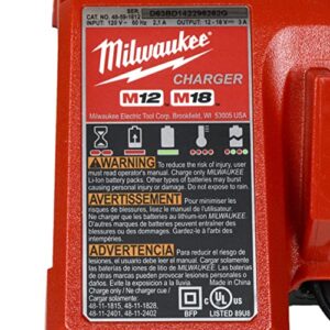 Milwaukee 48-59-1812 M12/M18 Battery Charger & (1) 48-11-1850 5.0Ah Lithium Ion Battery