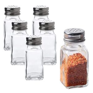 whole housewares | stainless steel salt and pepper shakers set | 6-piece pack | best for home kitchen, restaurants and catering