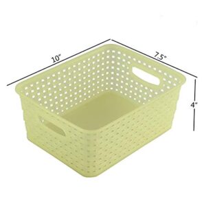 Obston Classroom Plastic Storage Baskets for Organizing, Set of 6