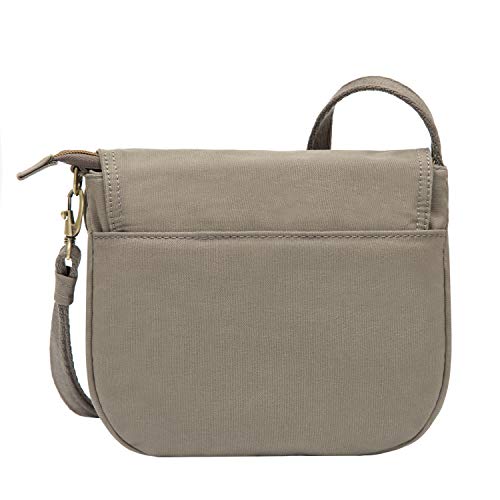 Travelon Anti-Theft Courier Saddle Crossbody, Stone, One Size