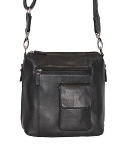 gtm gun tote’n mamas concealed carry flat sac handbag, black, small