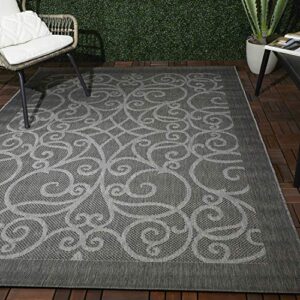 balta rugs miller scroll flatweave indoor/outdoor area rug