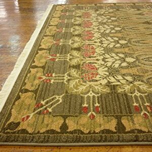 Unique Loom Edinburgh Collection Classic Oriental Traditional French Country Inspired Border Design Area Rug, 5 x 8 ft, Brown/Beige