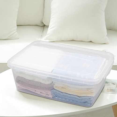 Cand 14 Quart Storage Box 4 Packs, Clear Latching Bin