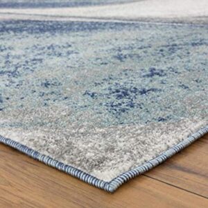 LUXE WEAVERS Tower Hill Abstract Blue 8x10 Area Rug