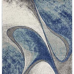 LUXE WEAVERS Tower Hill Abstract Blue 8x10 Area Rug